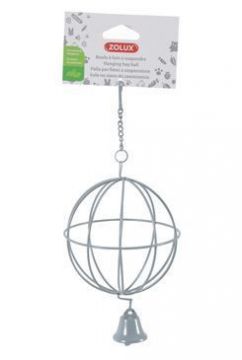 Krmítko pro hlodavce Závěsná koule kov šedá