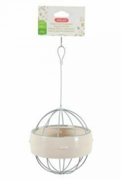 Krmítko pro hlodavce Závěsná koule béžová