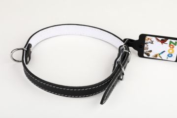 Obojek PETAMME® STELLA, podš. filcem (30mm x 55cm) černá