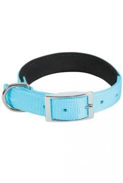 Obojek pes SOFT NYLON tyrkysový 25mm/50cm