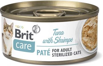 Brit Care Cat konz Paté Sterilized Tuna&Shrimps 70g