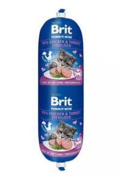 Brit Premium Cat by Nature Sausage Ch&T Sterilised180g