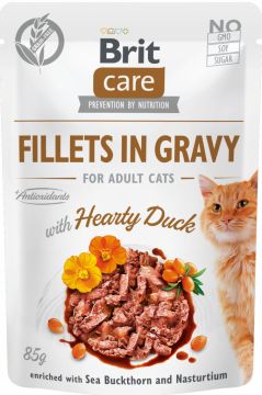 Brit Care Cat Fillets in Gravy Hearty Duck 85g