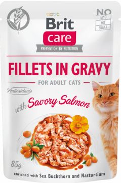 Brit Care Cat Fillets in Gravy Savory Salmon 85g