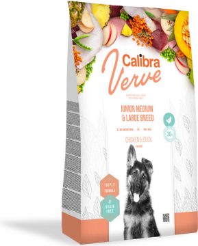 Calibra Dog Verve GF Junior M&L Chicken&Duck 12kg