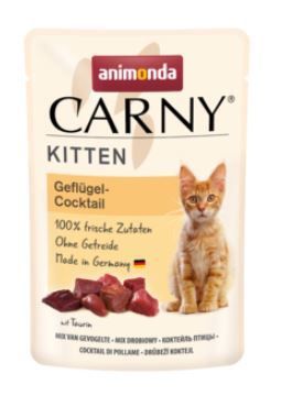 Carny Kitten 85 g drůbeží koktejl, kapsička pro koťata
