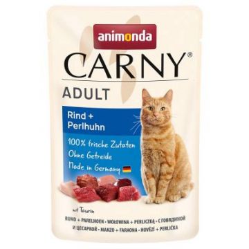 Carny Adult 85 g hovězí + perlička, kapsička pro kočky