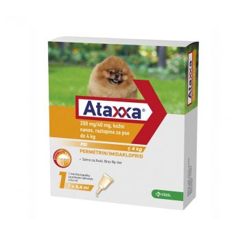 Ataxxa Spot-on Dog S 200mg/40mg 1x0,4ml