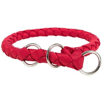 Nylonový obojek kulatý CAVO (M-L) 43-51 cm/18 mm, - červená