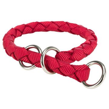 Nylonový obojek kulatý CAVO (S) 25-31 cm/12 mm, - červený