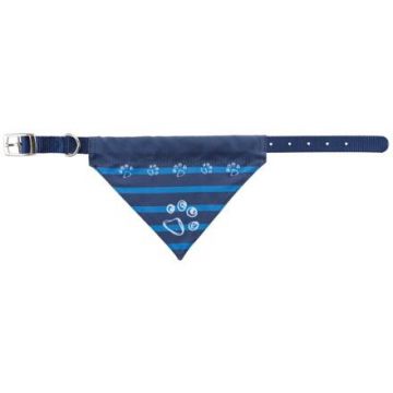 Nylonový obojek se šátkem XS 19-24 cm/10 mm modrý indigo