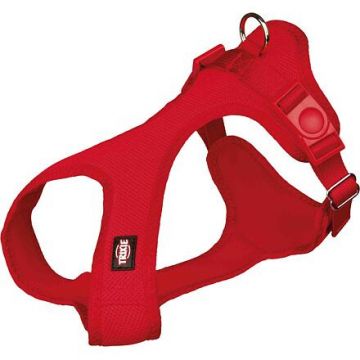 Soft postroj, jemný, vypolstrovaný S-M 35-60 cm/20 mm, - červený