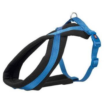 Nylonový postroj PREMIUM podšitý 30-40cm/15mm (XS-S), - královská modrá