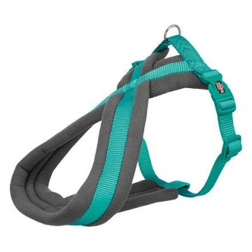 Nylonový postroj PREMIUM podšitý 30-40cm/15mm (XS-S), - oceán