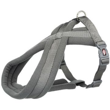 Nylonový postroj PREMIUM podšitý 35-50cm/25mm (S), - grafit