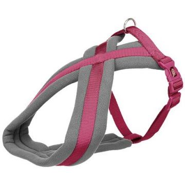 Nylonový postroj PREMIUM podšitý 35-50cm/25mm (S), - orchidej