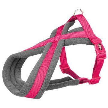 Nylonový postroj PREMIUM podšitý 40-60cm/20mm (S-M), - fuchsie