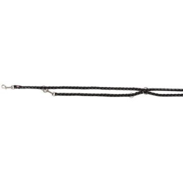 Vodítko CAVO kulaté prodlužovací S-M 2m/12 mm, - černá/stříbrná