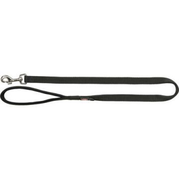 Vodítko PREMIUM s vyplněnou rukojetí 1m/20mm (M-L), - černá