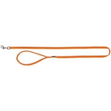 Vodítko PREMIUM s vyplněnou rukojetí 1m/25mm (L-XL), - papaya