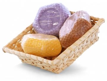 Mýdla 3 druhy - dárková sada v košíku