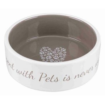 Pet´s home keramická miska 0,3l/12 cm krémovo/hnědošedá