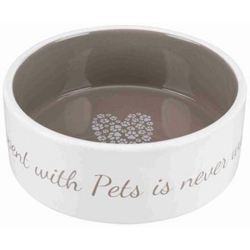 Pet´s home keramická miska 0,8l/16 cm krémovo/hnědošedá