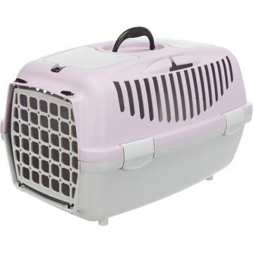 Transportní box CAPRI 2, XS-S: 37x34x55cm max.do 8kg - světle šedá/světlá lila
