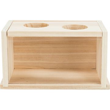 Písková lázeň, pro myši/křečky, dřevěná, 20 x 12 x 12 cm