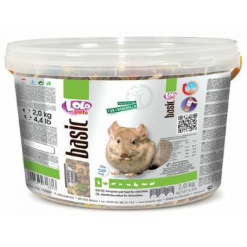 LOLO BASIC kompletní krmivo pro činčily 3 L, 2 kg kyblík