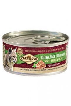 Carnilove White konz Mus Meat Duck&Pheasant Cats 100g