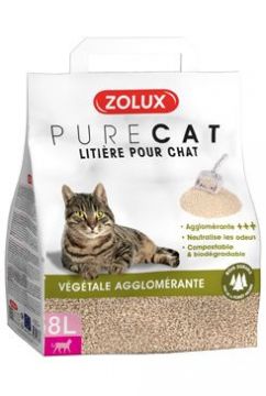 Podestýlka PURECAT clumping rostlinná 8l