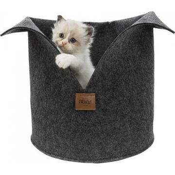 Kulatý plstěný pelech LUISE, o 30 cm, antracit