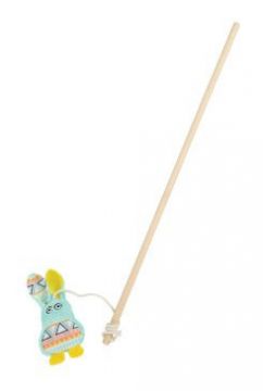 Hračka kočka udice KALI králík zelená