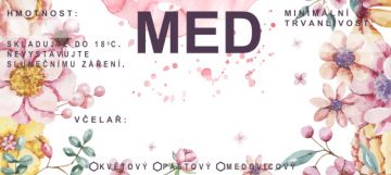 Etikety samolepící na sklenice motiv KVĚTY-MAL