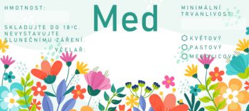 Etikety samolepící na sklenice motiv KVĚTY-KRES