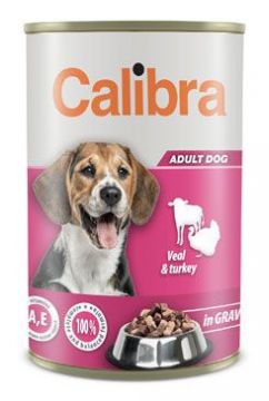 Calibra Dog konz.Veal&turkey in gravy 1240g NEW