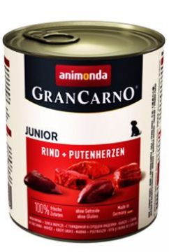 Animonda GRANCARNO konz. JUNIOR hov/krůt srdce 800g
