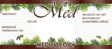 Etikety samolepící na MINI sklenice motiv MEDOVICE