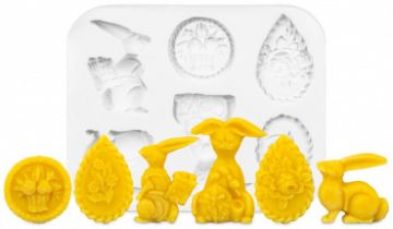 Forma silikonová BE-EQ® Velikonoční ozdoby 6 ks