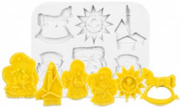 Forma silikonová BE-EQ® Vánoční ozdoby I. 6 ks