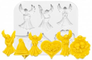 Forma silikonová BE-EQ® Vánoční ozdoby II. 6 ks