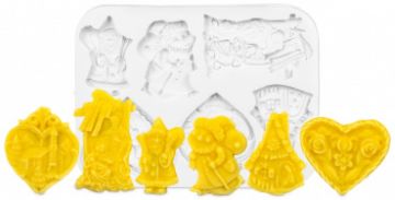 Forma silikonová BE-EQ® Vánoční ozdoby III. 6 ks