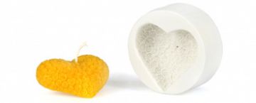 Forma silikonová BE-EQ® Srdce se vzorem růže 3 cm