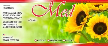 Etikety samolepící na sklenice SLUNEČNICE 100ks