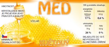 Etikety samolepící na sklenice PLÁSTEV 100ks
