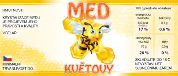 Etikety samolepící na sklenice VČELKA 100ks