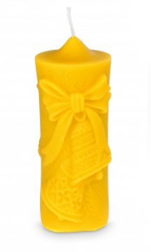 Svíčka z včelího vosku Zvonky 14 x 5,5 cm