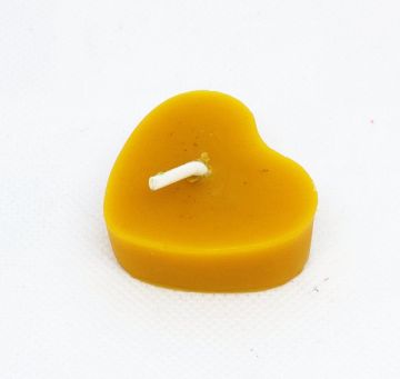 Svíčka čajová Srdce BE-EQ® žlutá přírodní