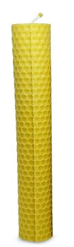Svíčka motaná 180 x 30 mm přírodní žlutá